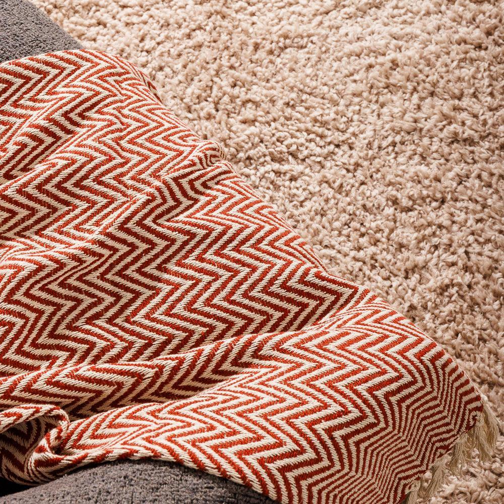 Cotton Bay Throw Terracotta-Throws