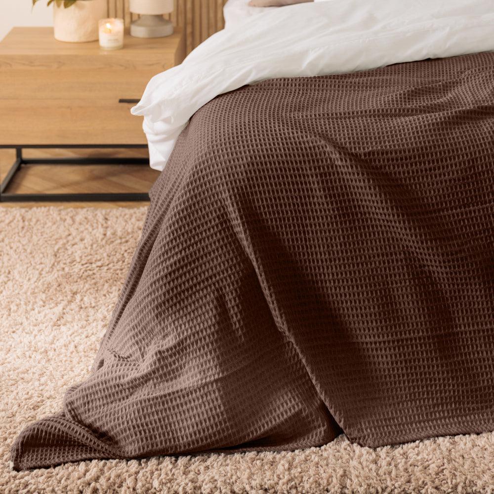 Cotton Club Waffle Blanket Throw Copper-Blankets