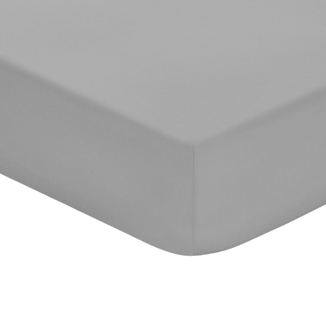 Polycotton 144 Thread Count Fitted Sheet - Grey