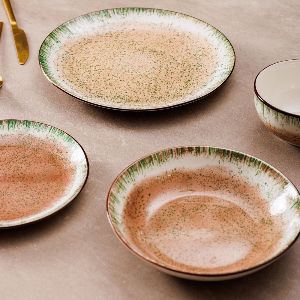 Home.Life Marbled Side Plate Forest Fern-Plates