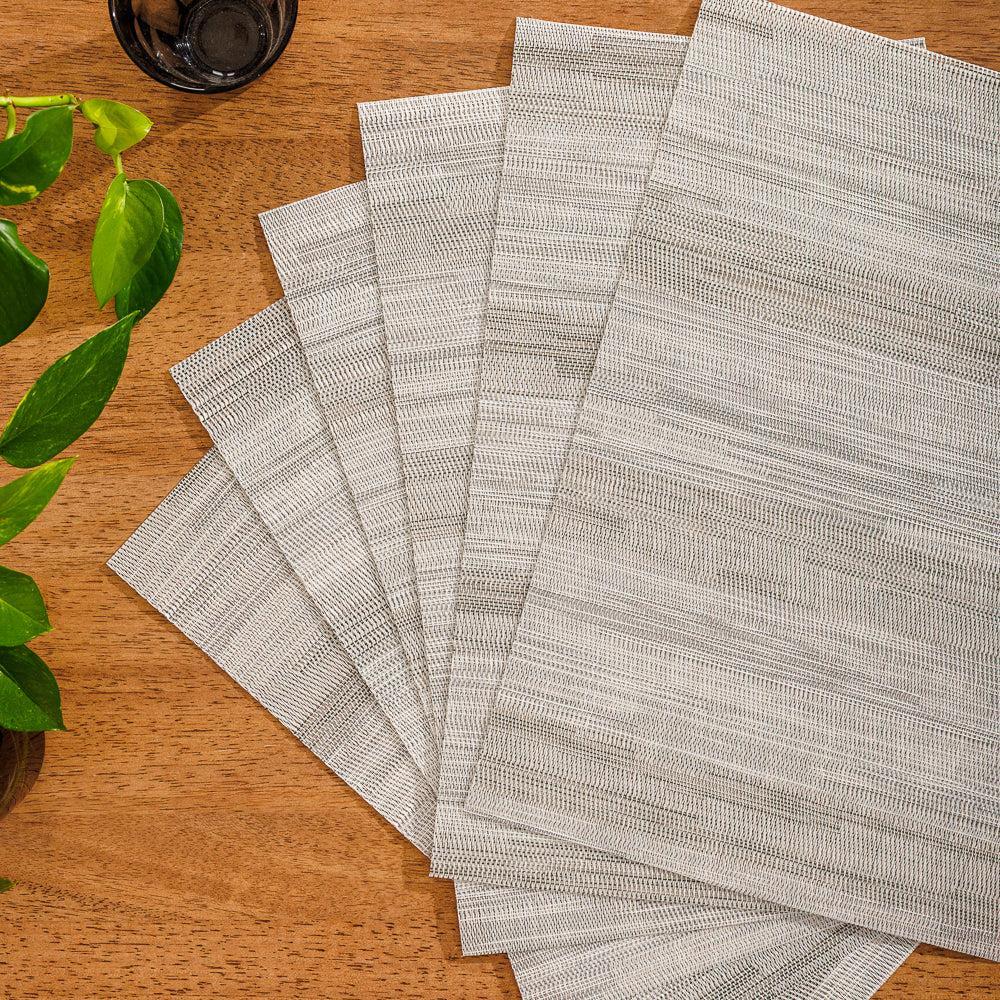 Home.Life Placemats Ripple Grey 6 Pack-Placemats