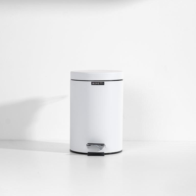 Moretti Matt Finish 3L Pedal Bin - White