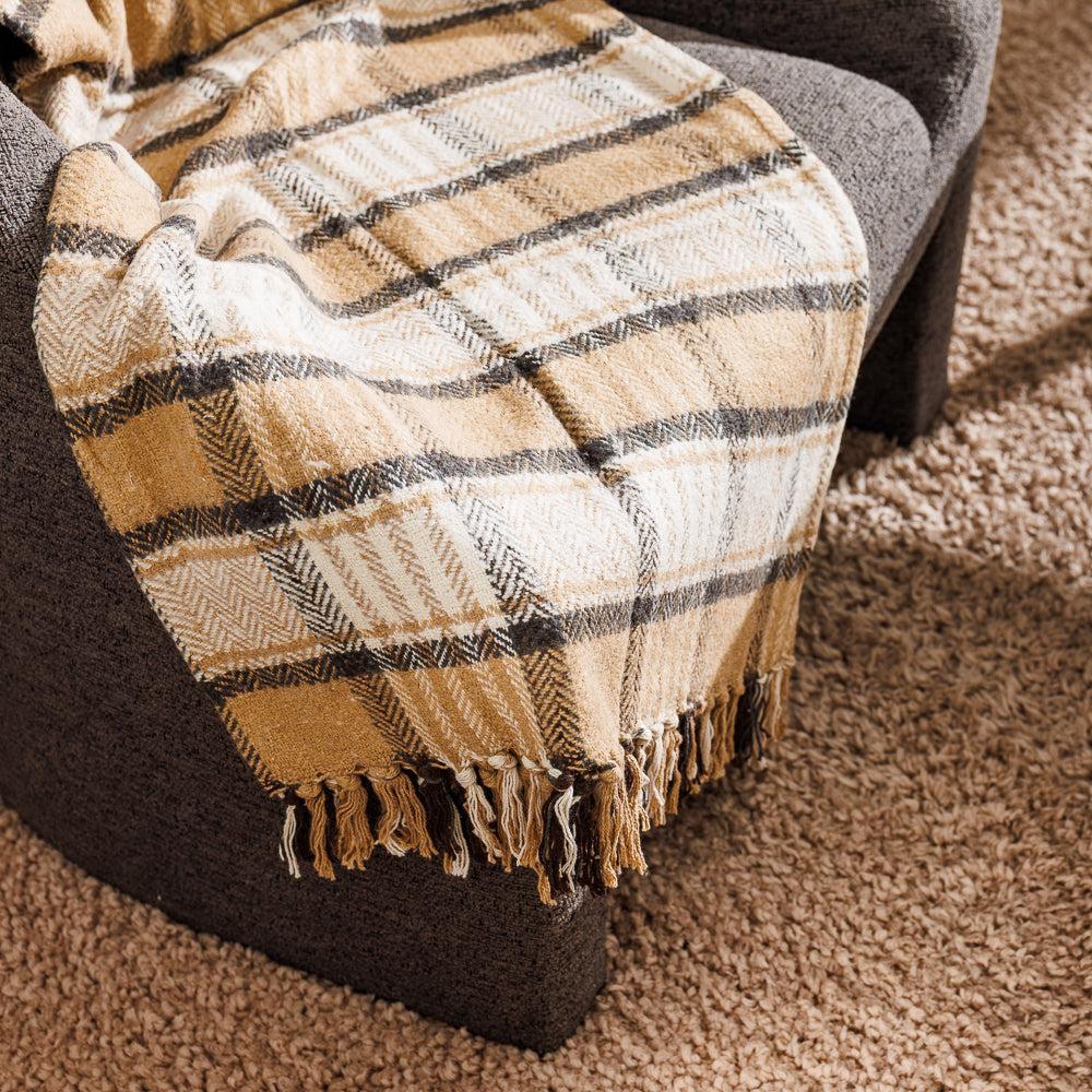Nest Chenille Throw Marzipan-Throws