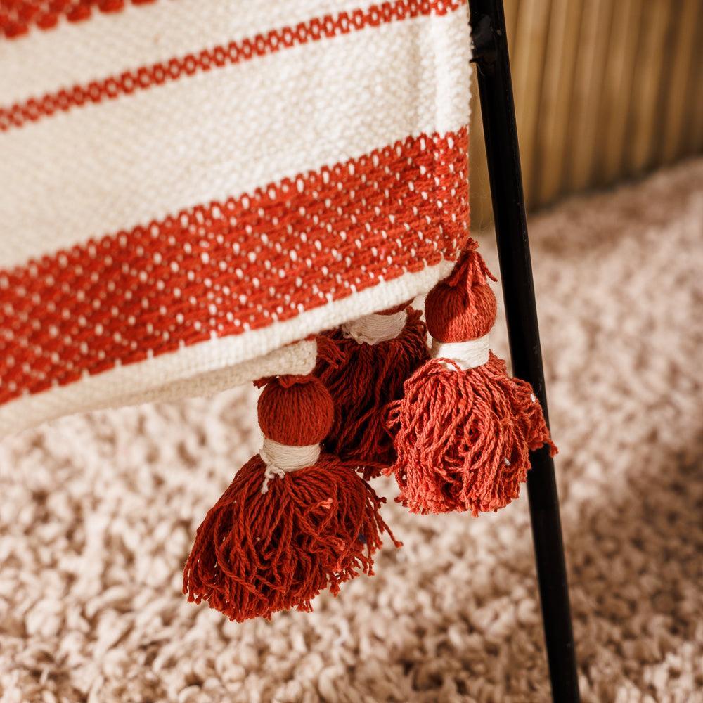 Nest Chenille Throw Rust-Throws
