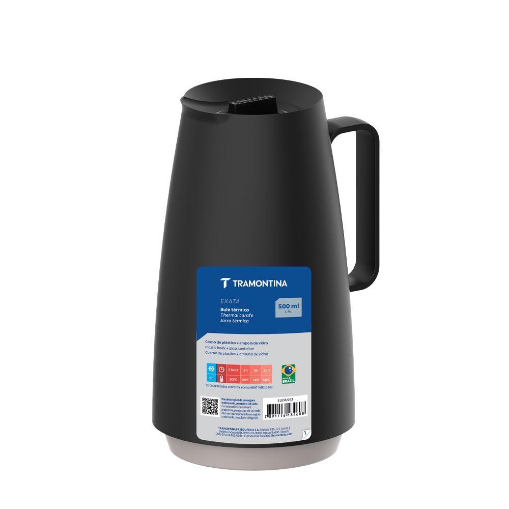 Tramontina Exata Glass Lined Thermal Flask Black-Flask