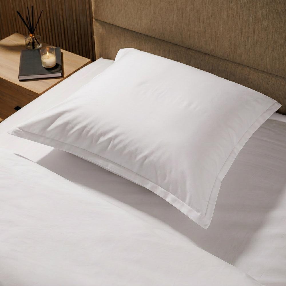 Whisper Soft 300 Thread Count Egyptian Cotton Percale Oxford Pillowcase White-Pillowcases