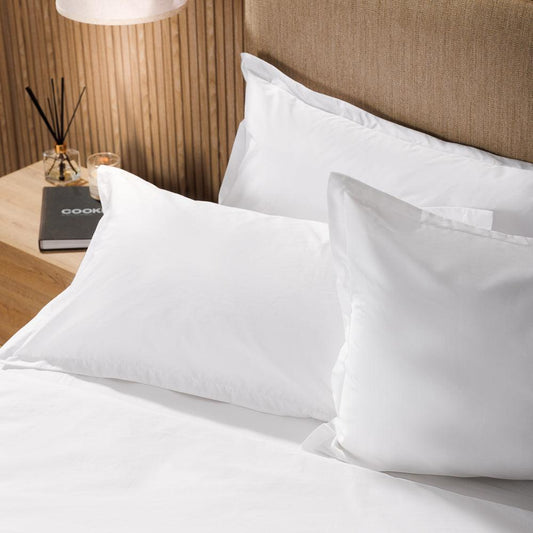 Whisper Soft 500 Thread Count Oxford Egyptian Cotton Sateen Duvet Cover Set White-Duvet Cover Sets