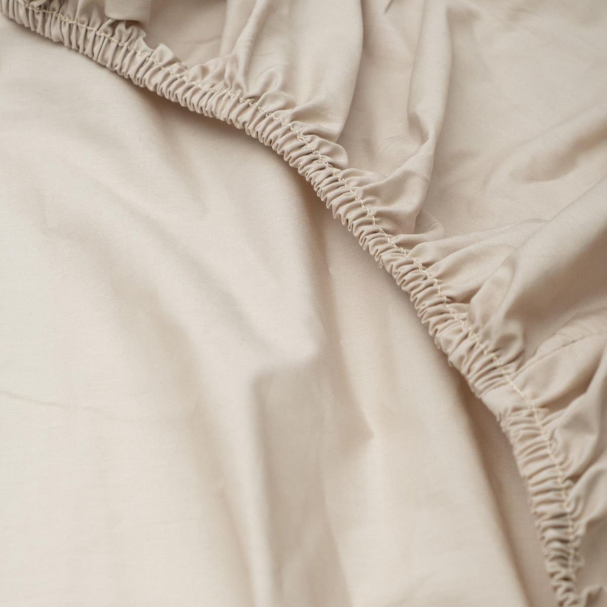 Cotton 200 Thread Count Fitted Sheet - Stone
