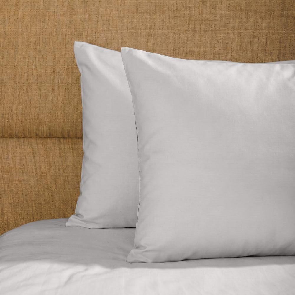 200 Thread Count 100% Cotton Percale Pillowcase Light Grey-Pillowcases