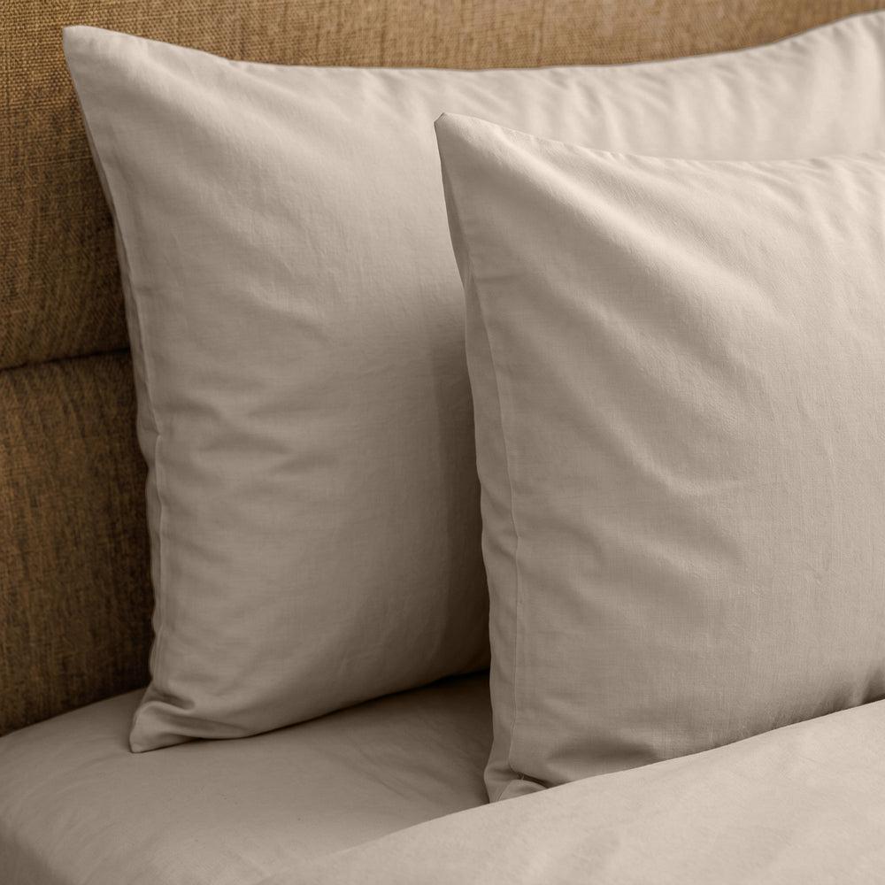 200 Thread Count 100% Cotton Percale Pillowcase Stone-Pillowcases