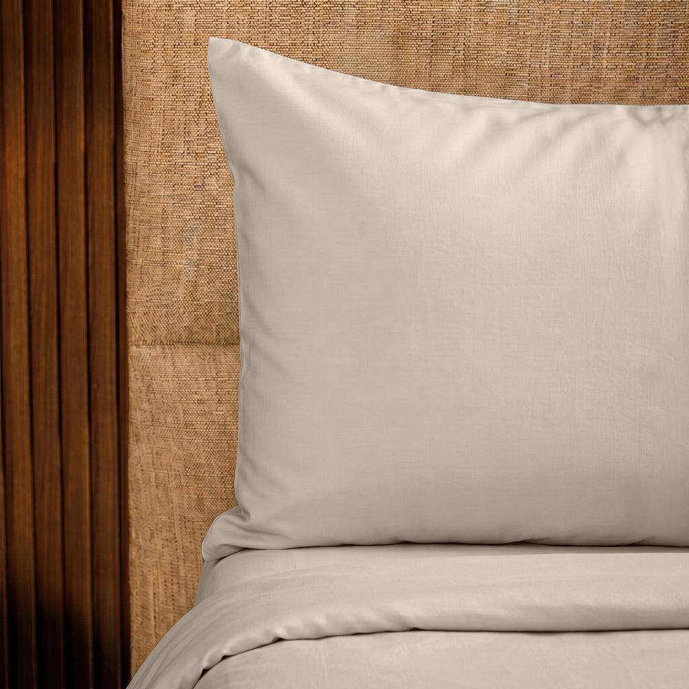 200 Thread Count 100% Cotton Percale Pillowcase Stone-Pillowcases
