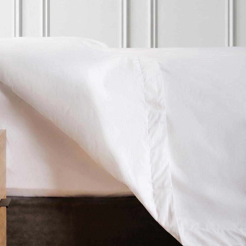 200 Thread Count Oxford 100% Cotton Duvet Cover Set White-Duvet Cover Sets