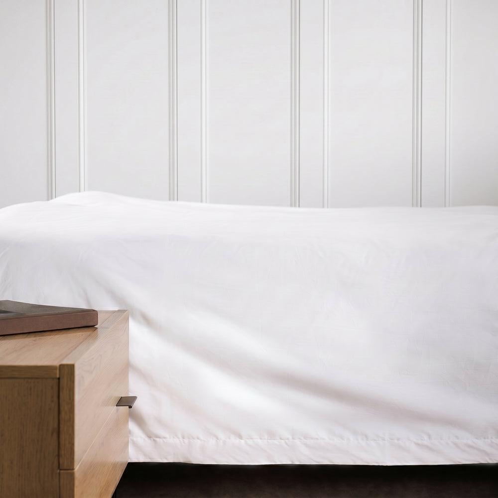 200 Thread Count Oxford 100% Cotton Duvet Cover Set White-Duvet Cover Sets