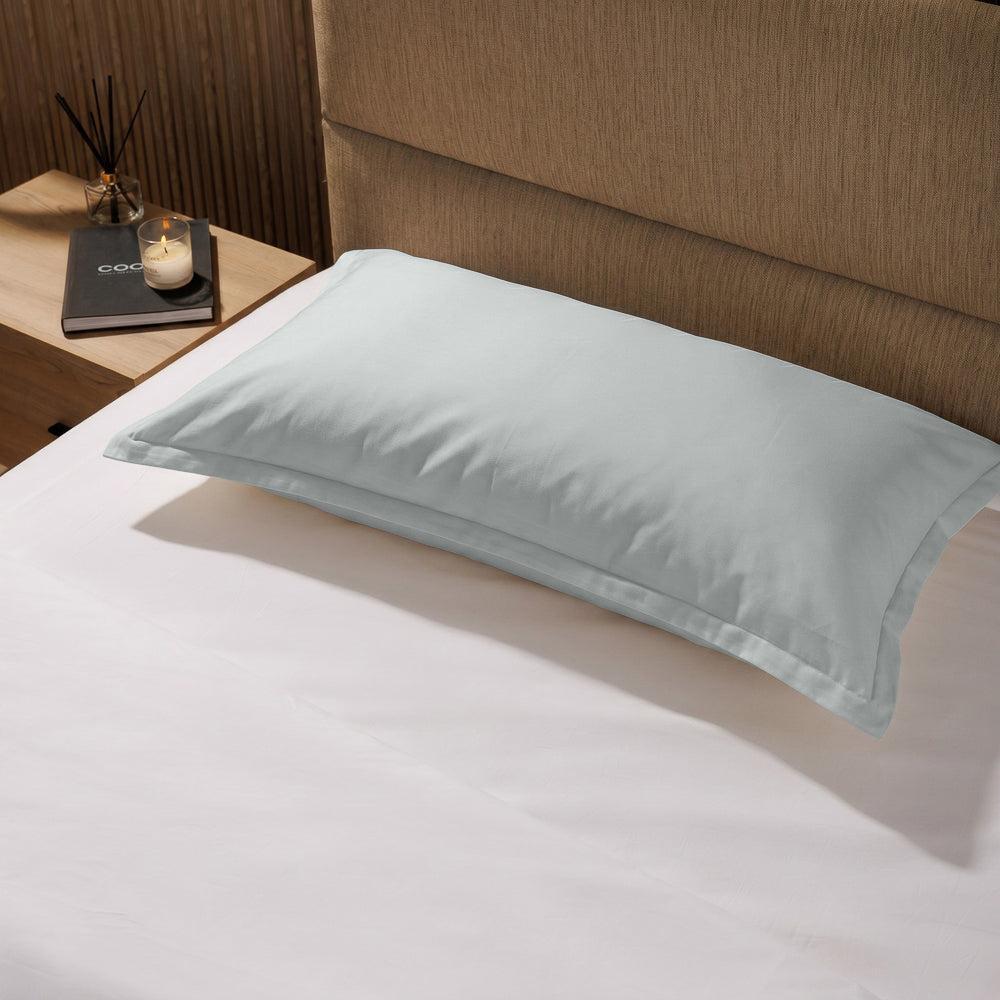 200 Thread Count Oxford 100% Cotton Percale Pillowcase Duck Egg-Pillowcases