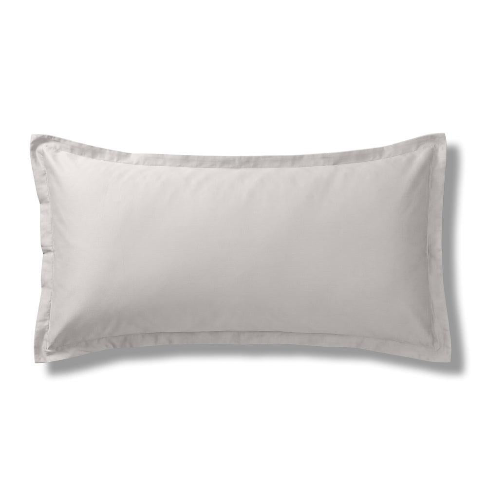 200 Thread Count Oxford 100% Cotton Percale Pillowcase Light Grey-Pillowcases