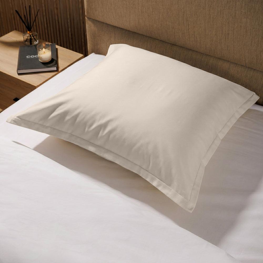 200 Thread Count Oxford 100% Cotton Percale Pillowcase Stone-Pillowcases