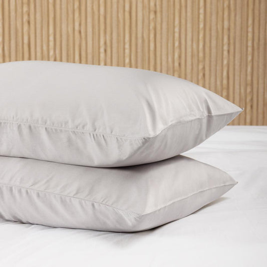 Bamboo 440 Thread Count Pillowcases Light Grey-Pillowcases