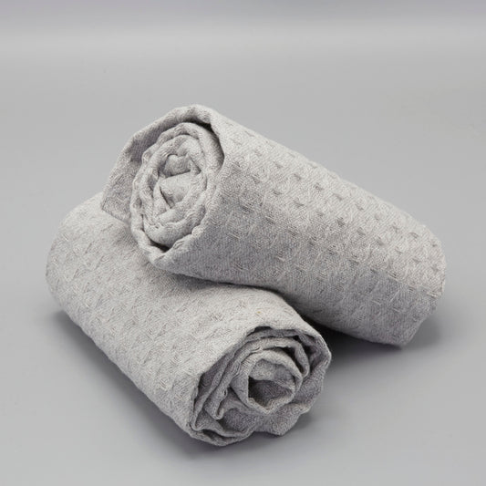 Caterer's Choice Waffle Weave Dishcloths (2 Pack) - Light Grey