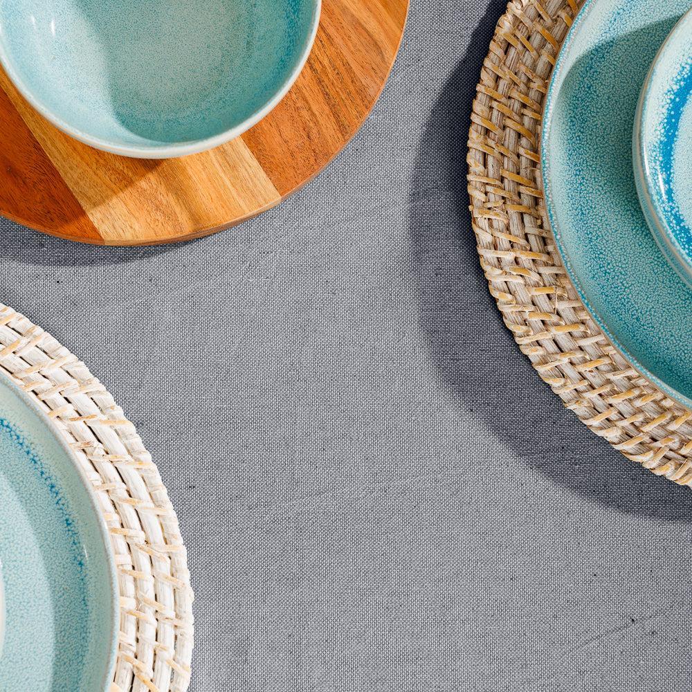 Chambray Cotton Tablecloth Navy-Tablecloths