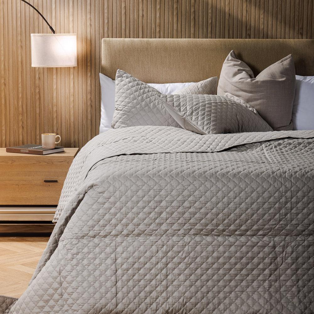 Clay Whisper Soft Premium Cotton Quilt Stone-Quilts & Comforters