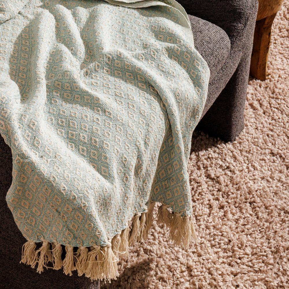 Cotton Bay Throw Sea Mist-Throws