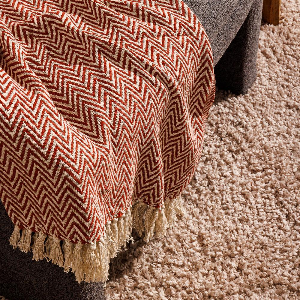 Cotton Bay Throw Terracotta-Throws