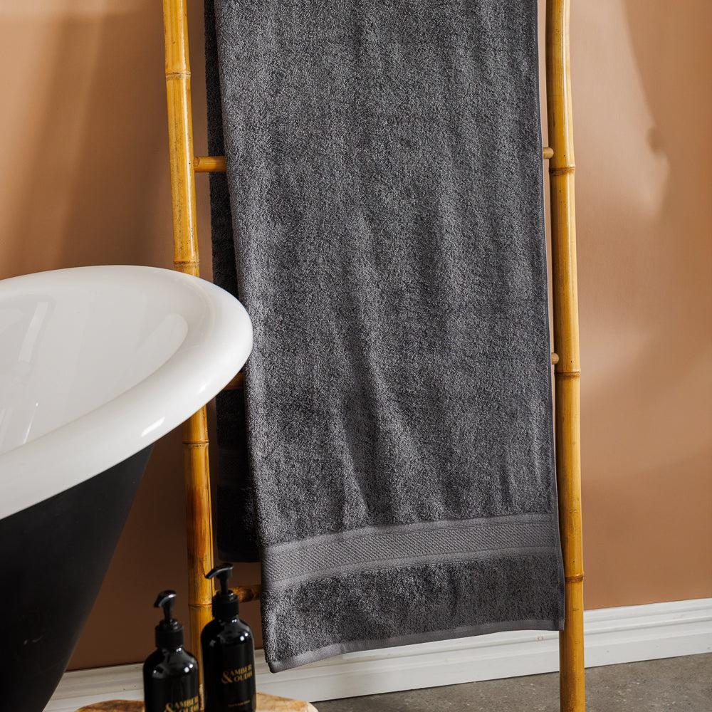 Cotton Club 470gsm Grand XXL Bath Sheet Charcoal-Towels