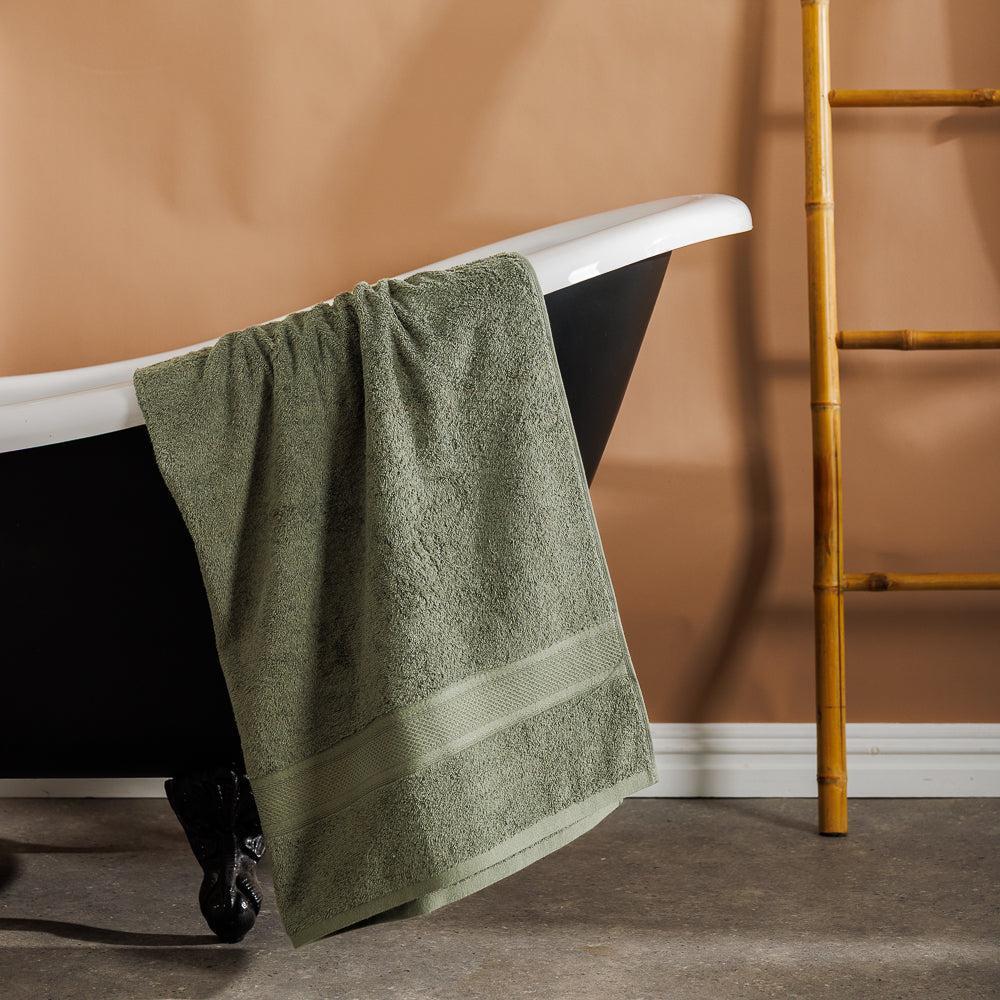 Cotton Club 470gsm Grand XXL Bath Sheet Hunter Green-Towels