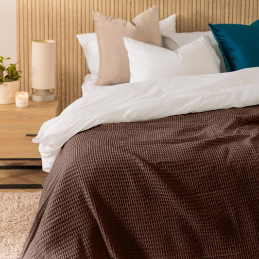 Cotton Club Waffle Blanket Throw Copper-Blankets