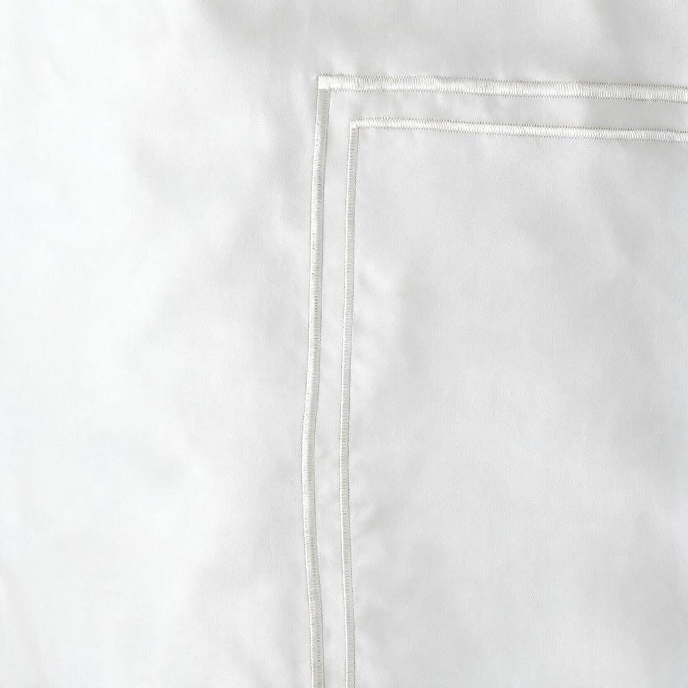 Cotton Collection 400 Thread Count 2 Line Satin Stitch Duvet Cover 6 Piece Set White-Duvet Cover Sets