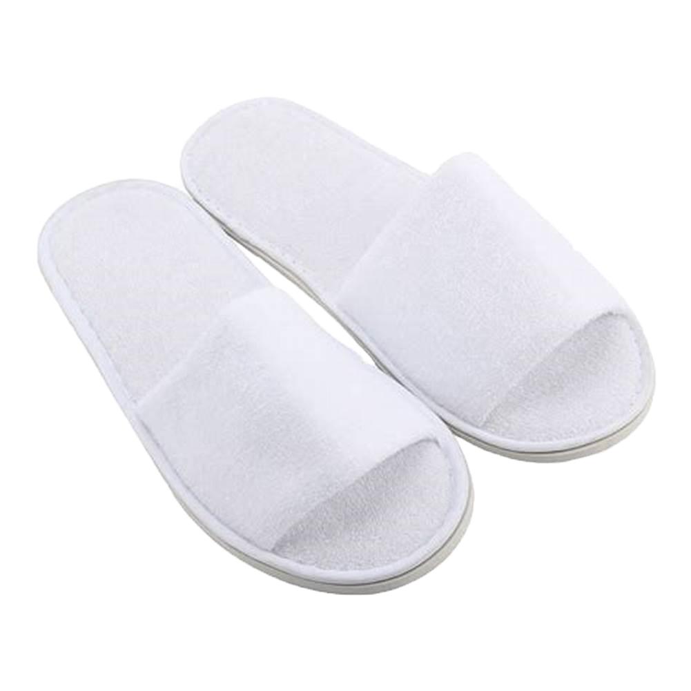 Disposable White Towelling Slippers
