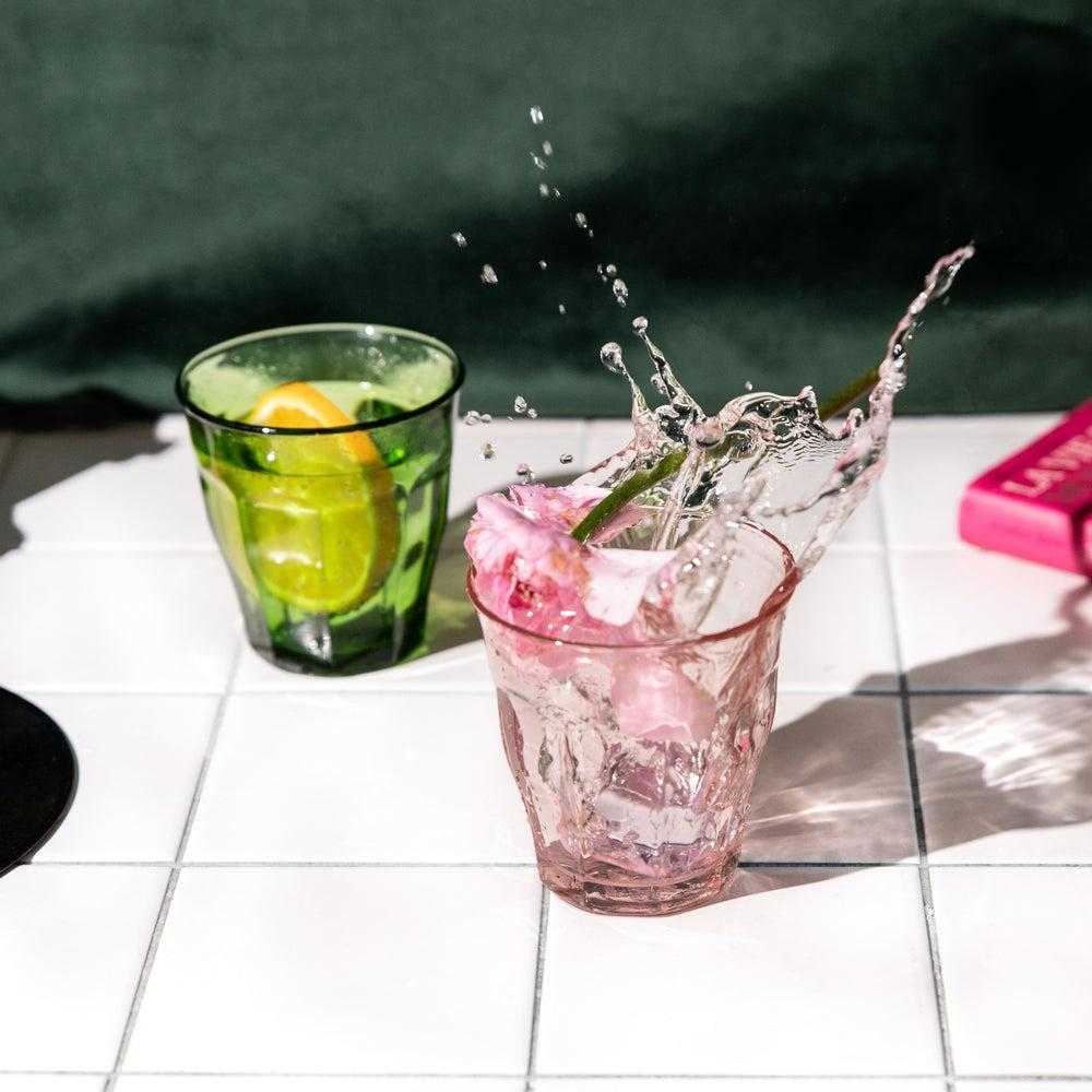 Duralex Le Picardie Sunset Tumbler Green and Pink Set of 4-Glassware