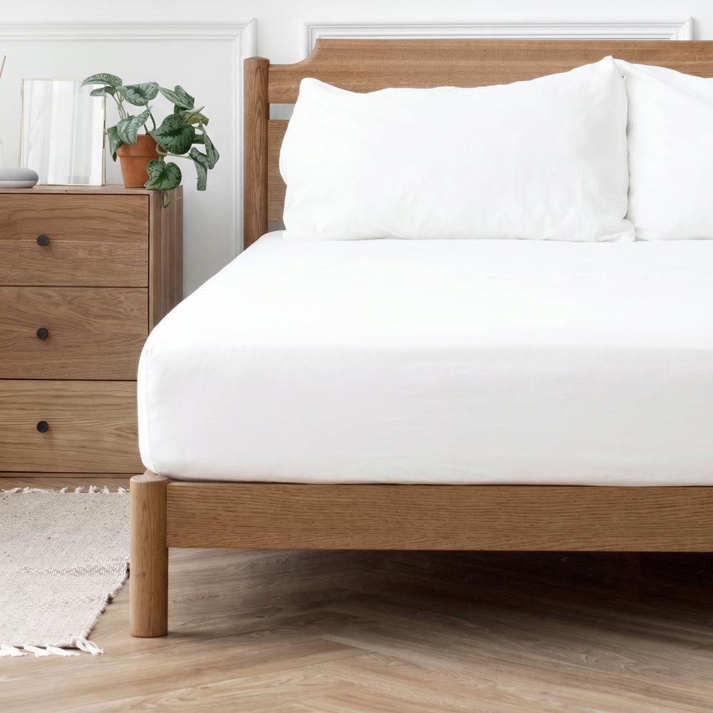Easy Care 144 Thread Count Polycotton Fitted Sheet White-Fitted Sheets