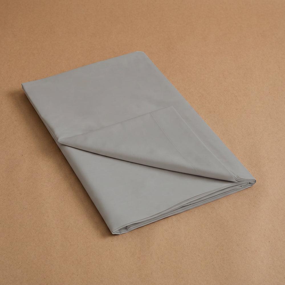 Easy Care 144 Thread Count Polycotton Flat Sheet Grey-Flat Sheets