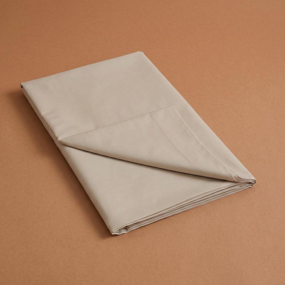 Easy Care 144 Thread Count Polycotton Flat Sheet Stone-Flat Sheets
