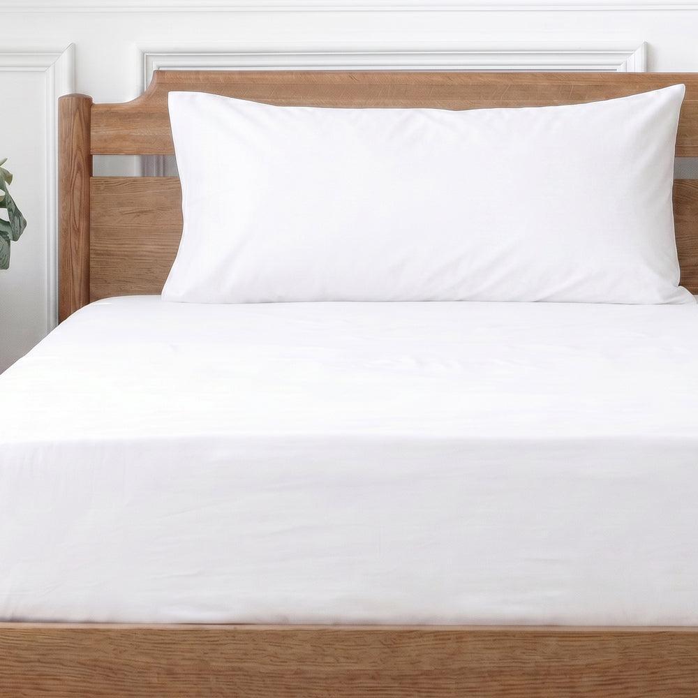 Easy Care 144 Thread Count Polycotton Pillowcase White-Pillowcases