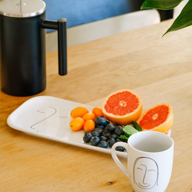 Faces of Felicity Medium Rounded Rectangular Platter - Nush-Platter
