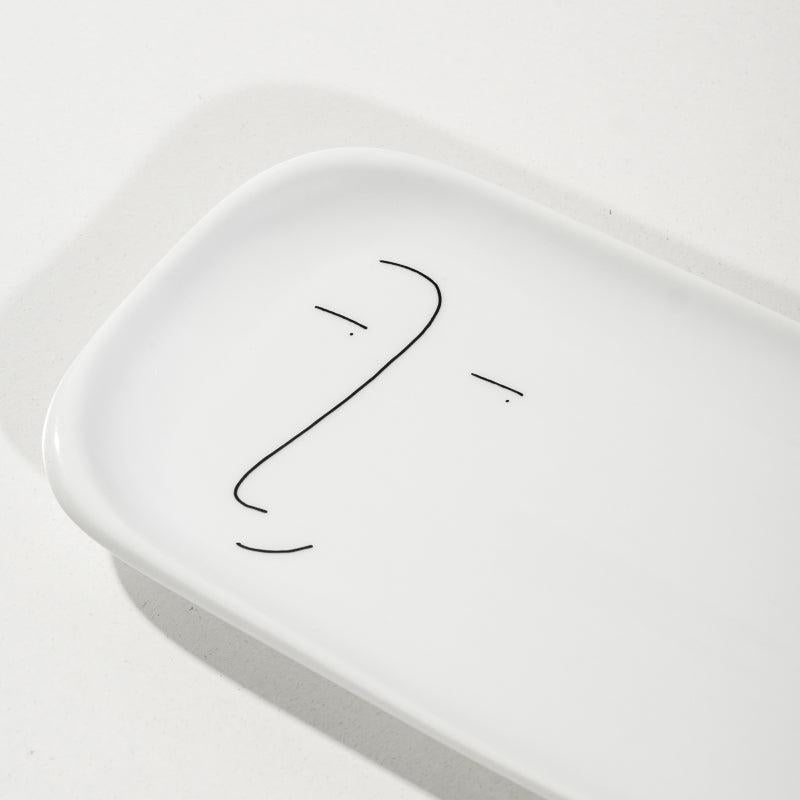 Faces of Felicity Small Rounded Rectangular Platter - Nibble-Platter