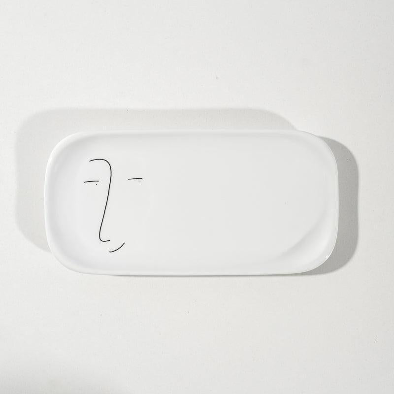 Faces of Felicity Small Rounded Rectangular Platter - Nibble-Platter