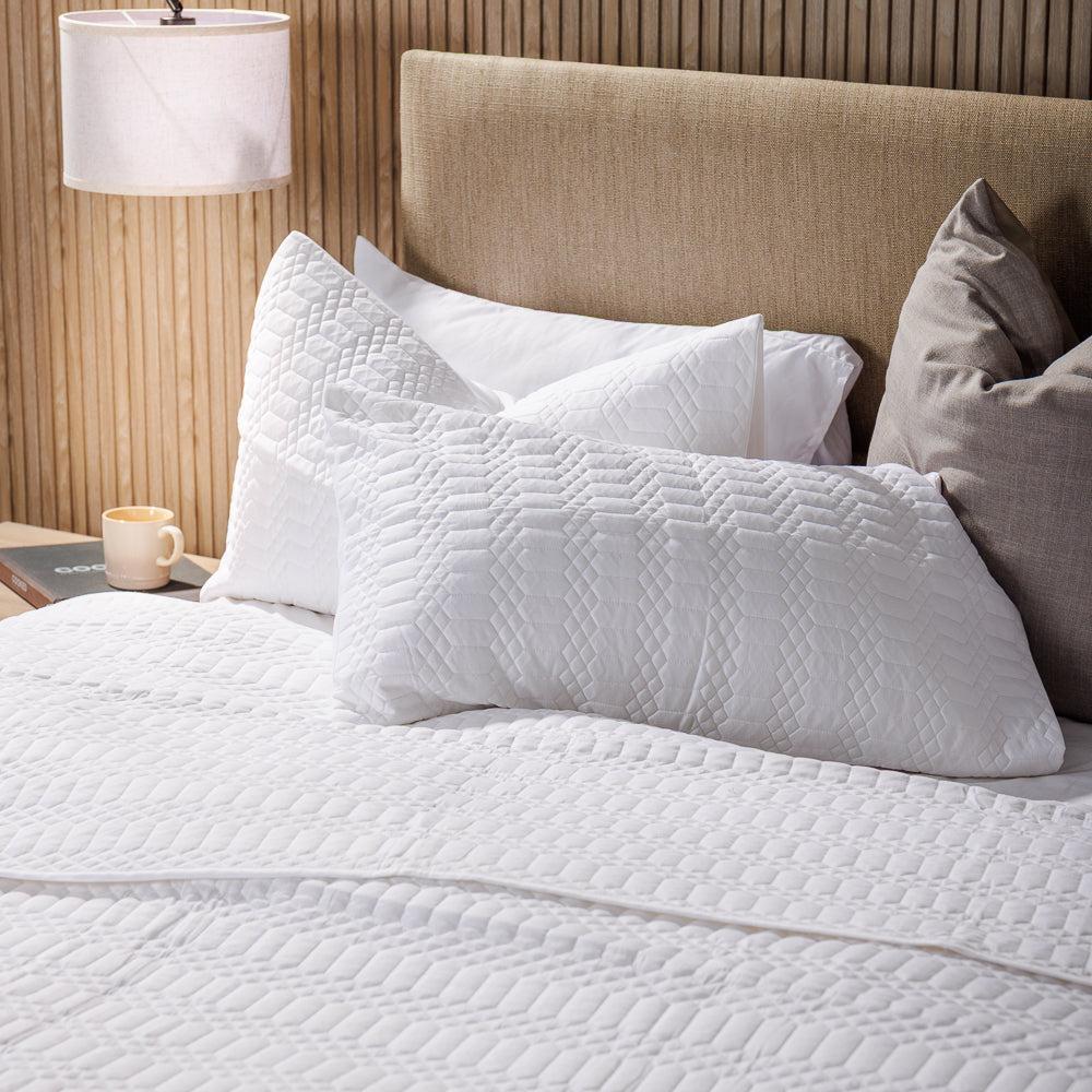Flax Whisper Soft Premium Cotton Quilt White-Quilts & Comforters