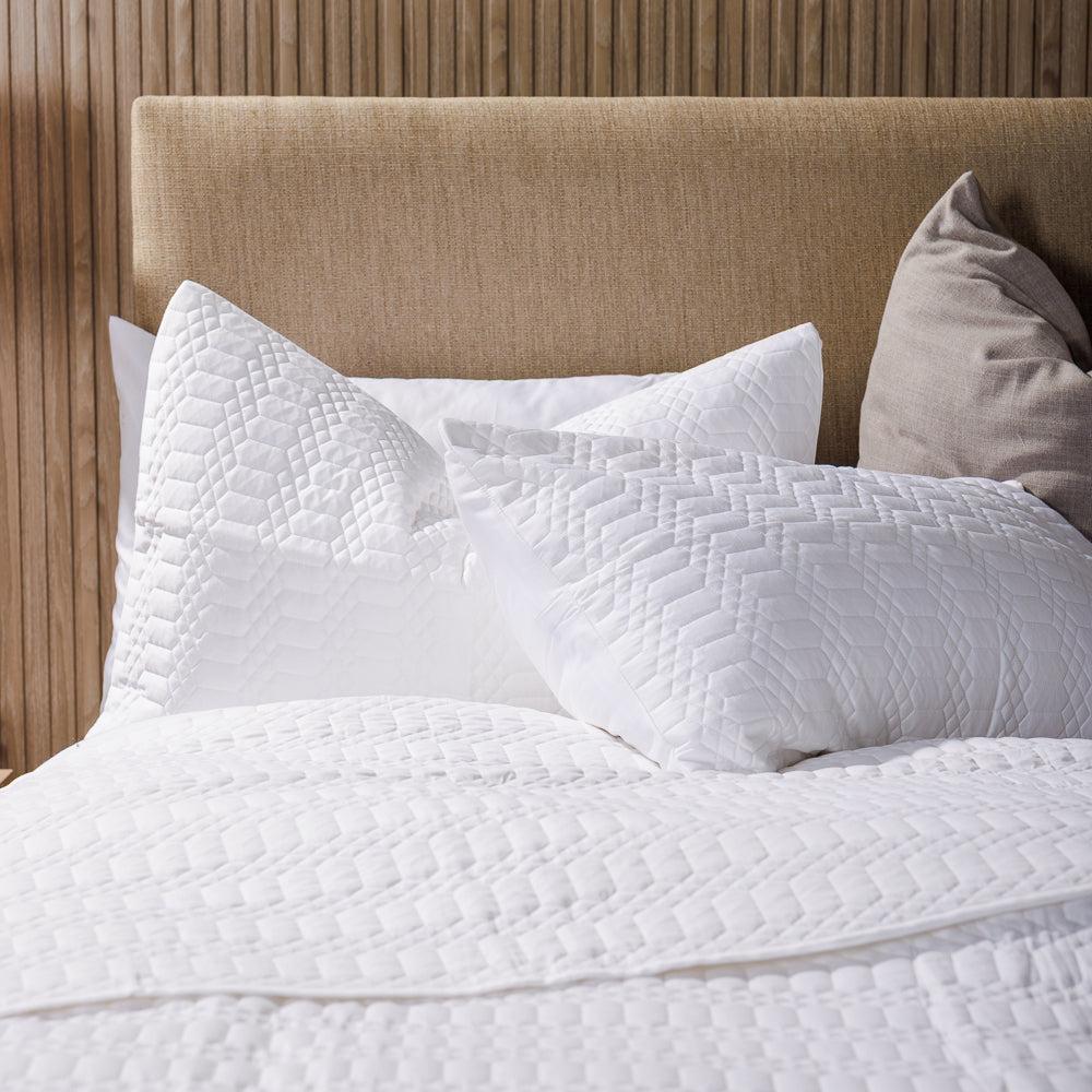 Flax Whisper Soft Premium Cotton Quilt White-Quilts & Comforters