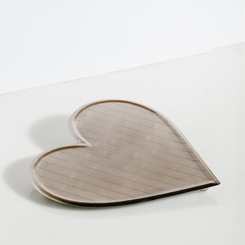 Heart Tray - Brushed Nickel-DÃ©cor