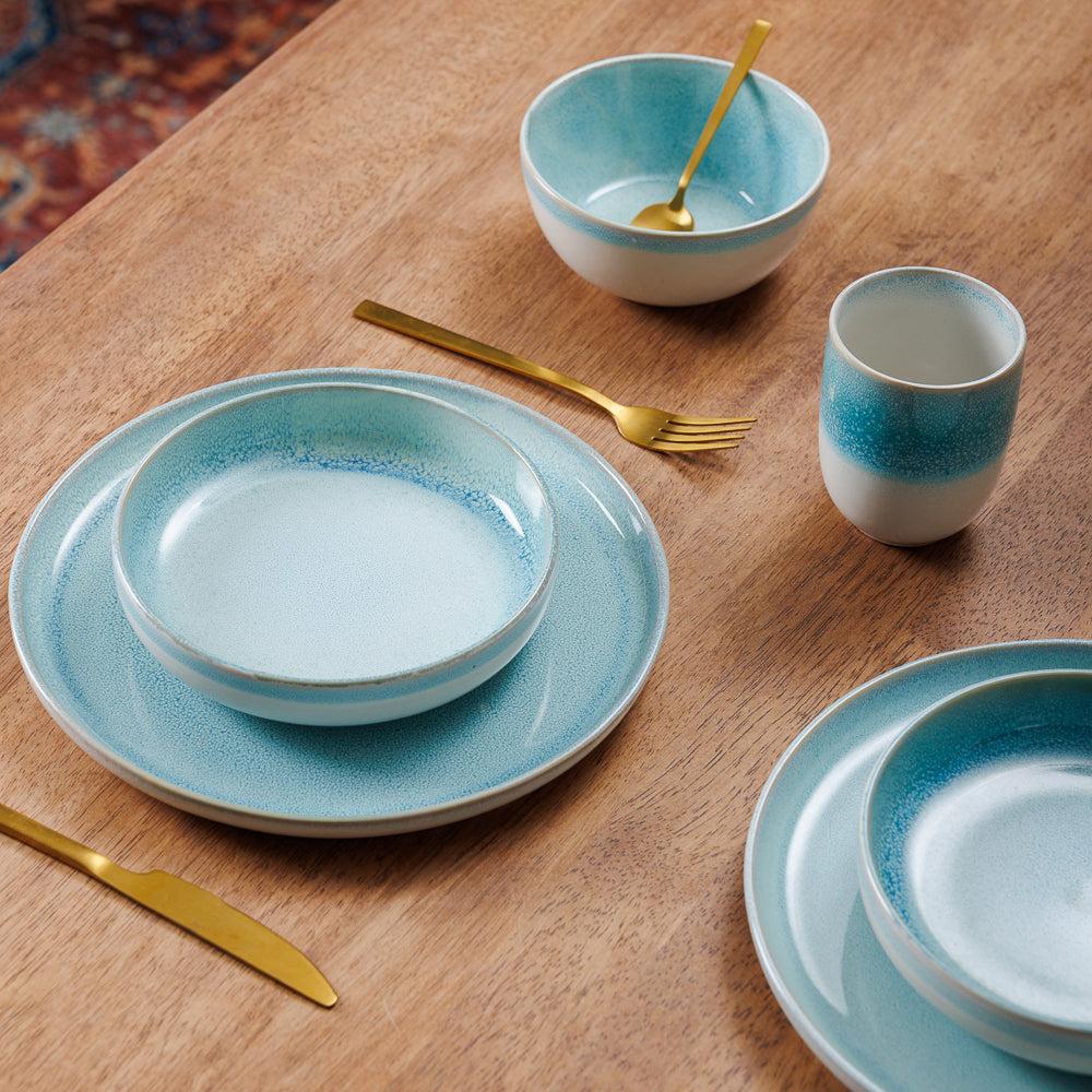 Home.Life Breeze Stoneware Dinner Plate Blue-Plates