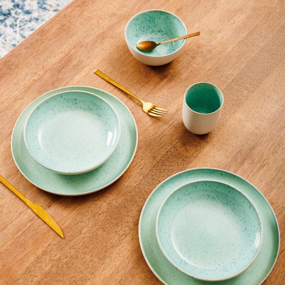 Home.Life Breeze Stoneware Salad Bowl Sea Foam-Bowls