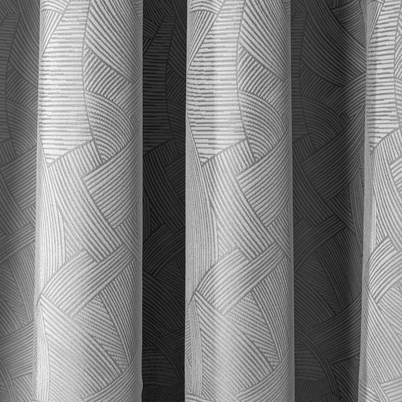 Enigma Taped Woven Blockout - Slate-CURTAINS