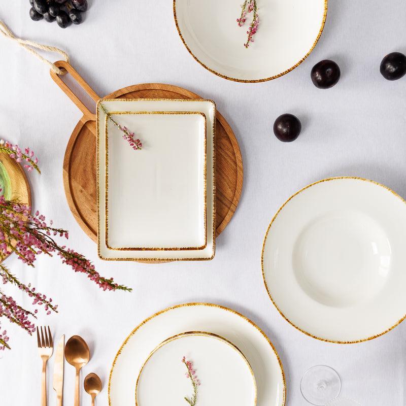 Cap Rimmed Bowl - Natural Ivory-Ceramic