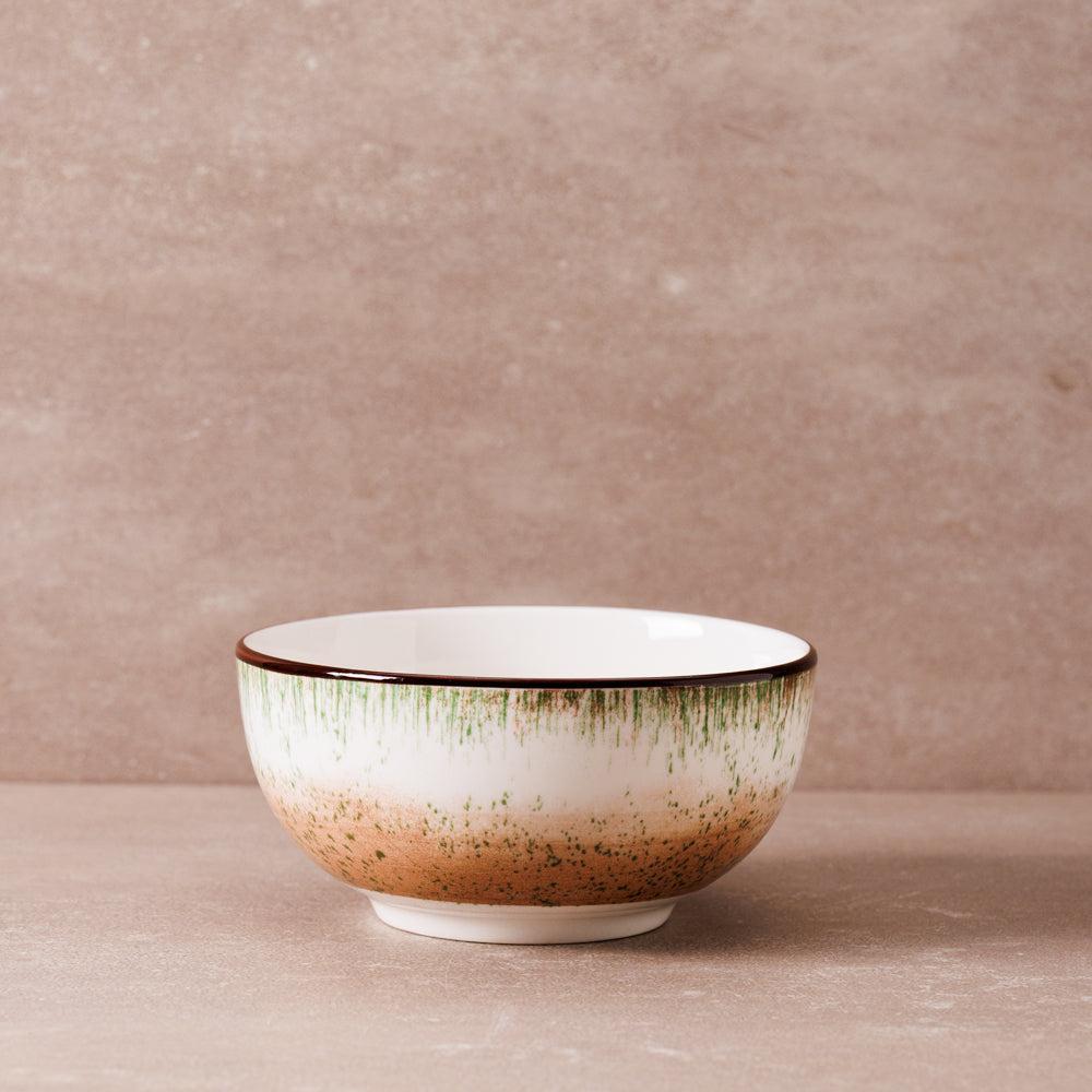 Home.Life Marbled Soup Bowl Forest Fern-Bowls