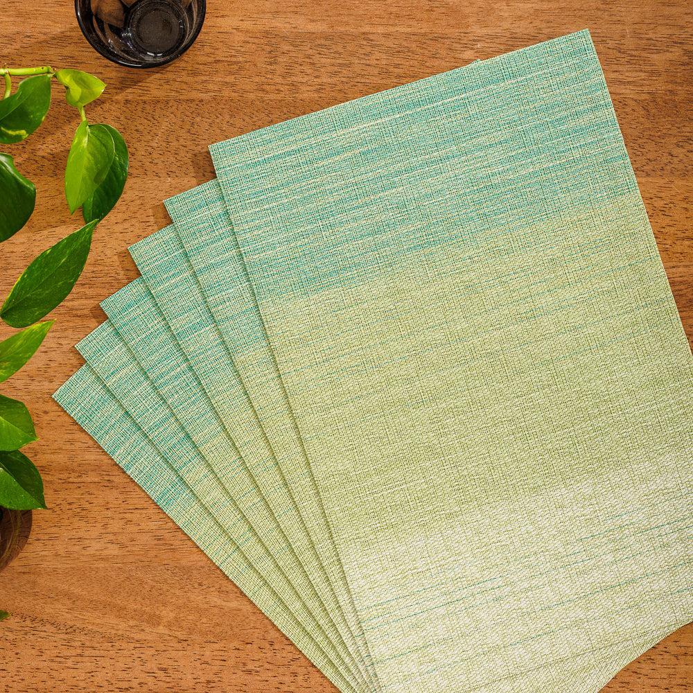 Home.Life Placemats Shaded Green 6 Pack-Placemats