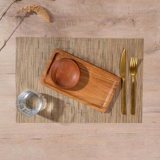 HOME.LIFE Placemat Woven 6 pack - Gold