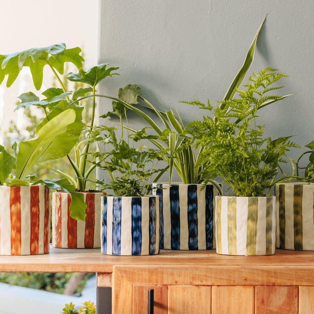 Home.Life Planter Natural Bold Stripe Autumn-DÃ©cor